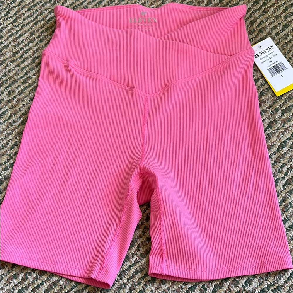 Eleven by Venus Williams Glamour Girl Pink Biker Women's Shorts NWT